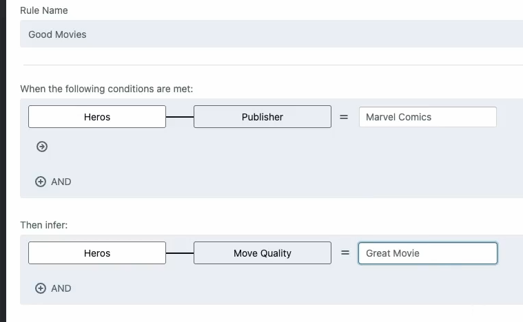 Creating an Inference Rule in Designer