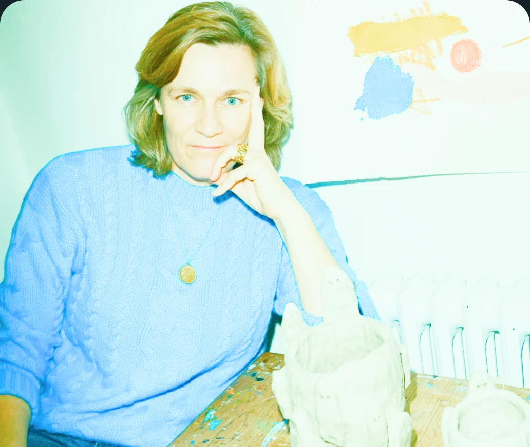 A portrait pushed to heavy green and cyan tones by a filter
