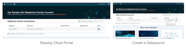Stardog cloud portal, Create a Datasource screenshots