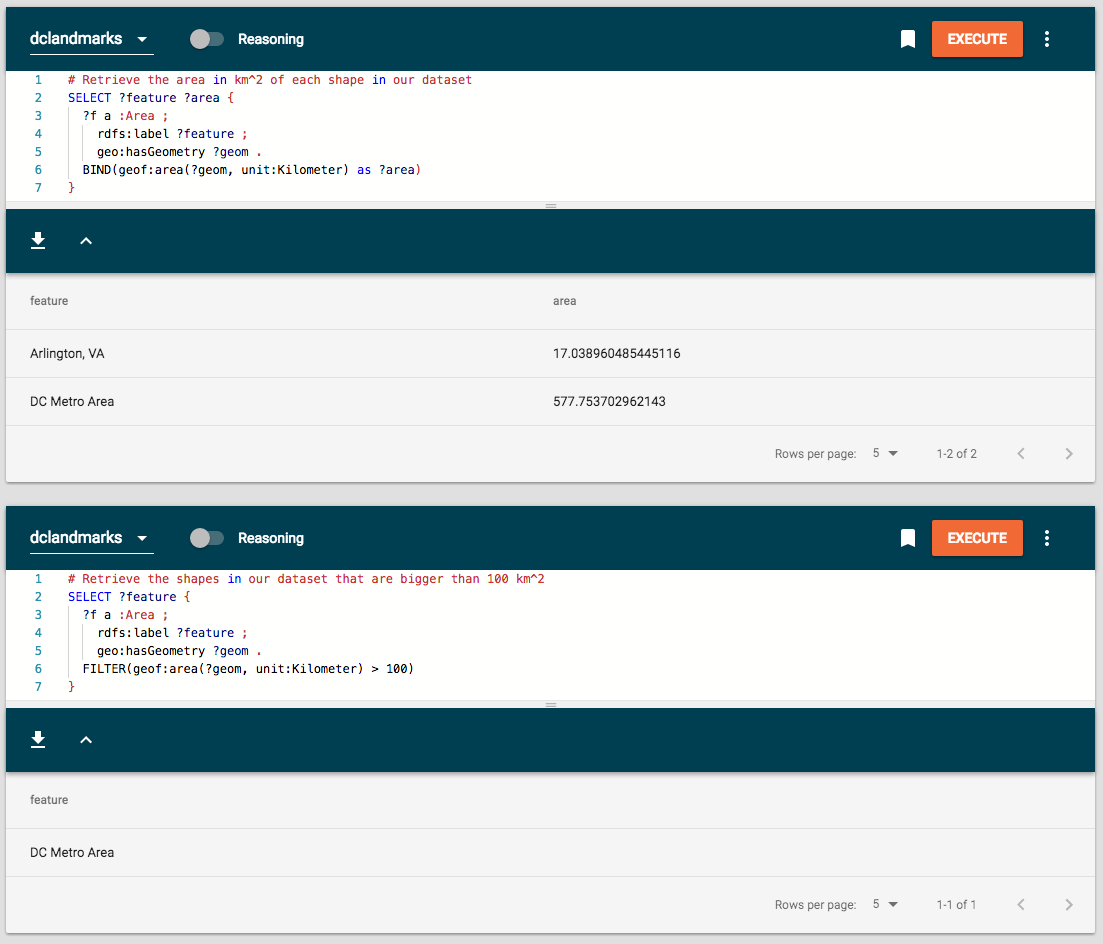 Using geof:nearby