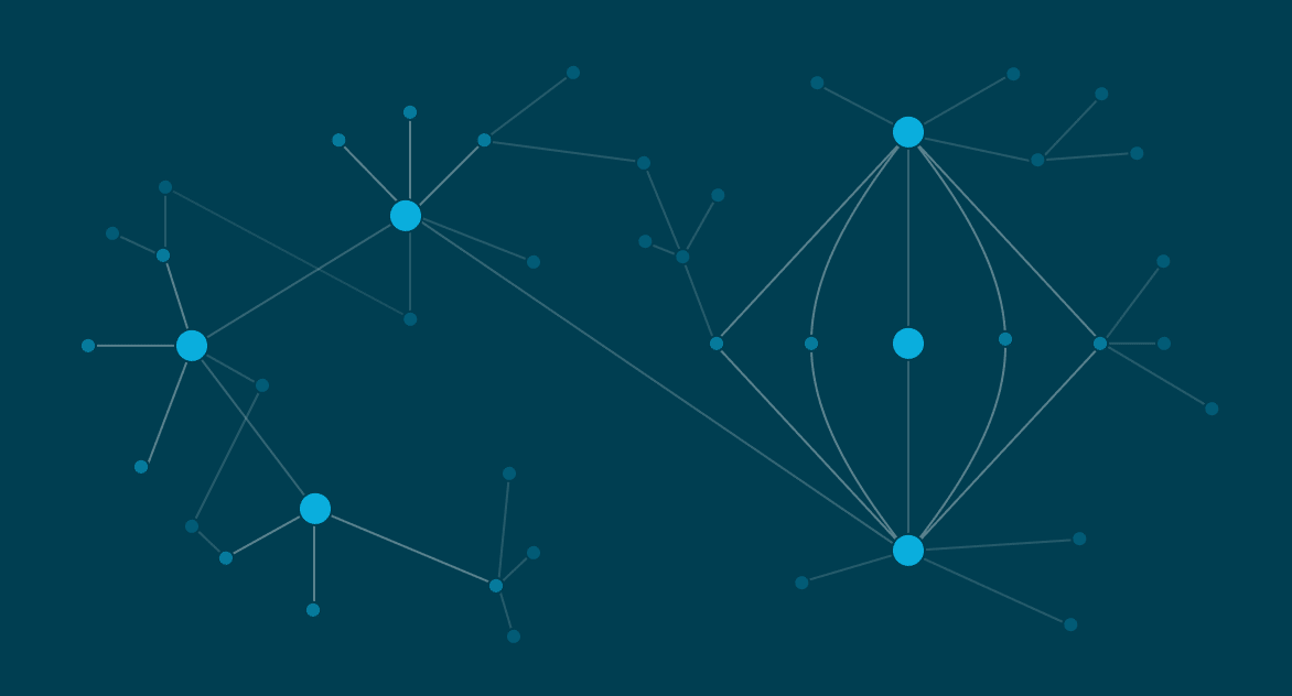 An explainable and transparent path shown through a knowledge graph